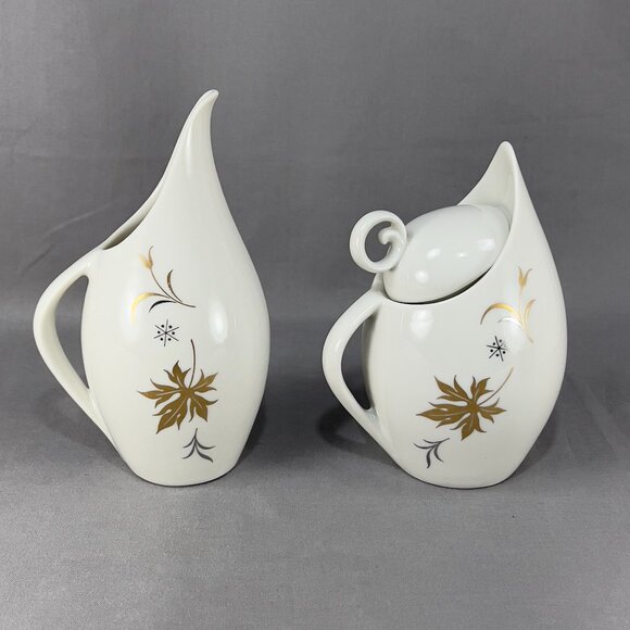 Vtg Royal Jackson Enchantment Parisienne Sugar Bowl & Lid Creamer Floral - Picture 5 of 16